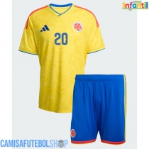 Camisa de time de futebol Colômbia Juan Fernando Quintero #20 Replicas 1º Equipamento Infantil Mundo 2026 Manga Curta (+ Calças curtas)